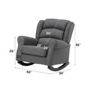 Fabien Rocking Chair, Gray Fabric Acme