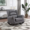 Fabien Rocking Chair, Gray Fabric Acme