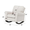 Elvin Rocking Chair, Beige Fabric Acme