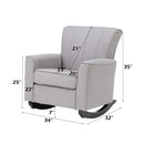 Denzell Rocking Chair, Light Gray Linen Acme