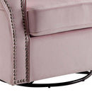 Tamaki Swivel Chair w/Glider, Pink Fabric Acme