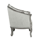 Samael Chair w/Pillow, Gray Linen & Gray Oak Finish Acme