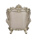 Danae Chair w/2 Pillows, Fabric, Champagne & Gold Finish Acme