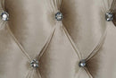 Sorina Chair w/2 Pillows, Velvet, Fabric & Antique Gold Finish Acme