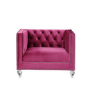 Heibero Chair, Burgundy Velvet Acme