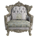 Miliani Chair w/Pillow, Fabric & Antique Bronze Finish Acme