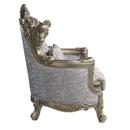 Miliani Chair w/Pillow, Fabric & Antique Bronze Finish Acme
