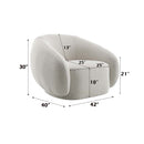 Isabel Chair w/Swivel, Beige Boucle Acme