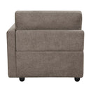 Rylie Modular - Right Facing Chair w/2 Pillows, Brown Linen Acme