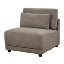 Rylie Modular - Armless Chair w/Pillow, Brown Linen Acme