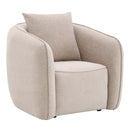 Keith Chair w/Pillow, Beige Chenille Acme