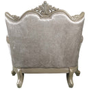 Libertee Chair w/Pillow, Beige Fabric & Champagne Finish Acme