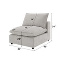 Marisa Modular Armless Chair, Beige Boucle Acme