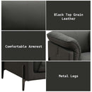 Tadi Chair, Black Top Grain Leather Acme