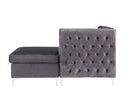 Jaszira Modular - Chaise, Gray Velvet Acme