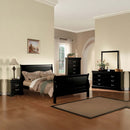 Louis Philippe III 5 Storage Drawers Chest, Black Finish Acme