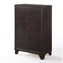 Madison 5 Storage Drawers Chest, Espresso Finish Acme