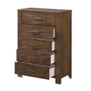 Merrilee 5 Storage Drawers Chest, Oak Finish Acme