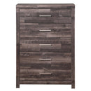 Juniper 5 Storage Drawers Chest, Dark Oak Finish Acme
