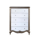 Esteban 5 Storage Drawers Chest, Antique Champagne Finish Acme