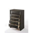 Ireland 5 Storage Drawers Chest, Gray Oak Finish Acme