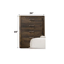 Elettra 5 Storage Drawers Chest, Rustic Walnut Finish Acme