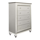 Kaitlyn 5 Storage Drawers Chest, Champagne Finish Acme