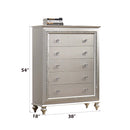 Kaitlyn 5 Storage Drawers Chest, Champagne Finish Acme