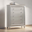Kaitlyn 5 Storage Drawers Chest, Champagne Finish Acme