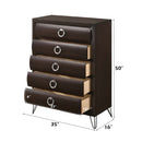 Tablita 5 Storage Drawer Chest, Dark Merlot Finish Acme