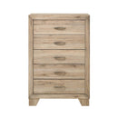 Miquell 5 Storage Drawers Chest, Natural Finish Acme