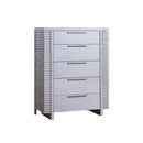 Aromas w/Side Storage 5 Storage Drawers Chest, White Oak Finish Acme