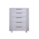 Aromas w/Side Storage 5 Storage Drawers Chest, White Oak Finish Acme