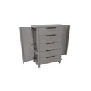 Aromas w/Side Storage 5 Storage Drawers Chest, White Oak Finish Acme