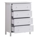 Lolanda 4 Storage Drawers Chest, White Finish Acme