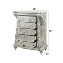Sandoval 5 Storage Drawers Chest, Champagne Finish Acme