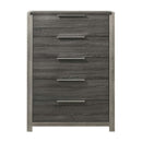 Jehoram 5 Storage Drawers Chest, Gray Finish Acme