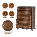 Devany 5 Storage Drawers Chest, Cherry Finish Acme