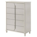 Laveda 5 Storage Drawers Chest, Pearl White Finish Acme