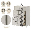 Laveda 5 Storage Drawers Chest, Pearl White Finish Acme