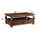 Amado Rectangular Coffee Table , Walnut Finish Acme