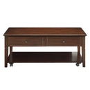 Malachi Rectangular Leg Table w/Lift Top (Faux Drawer) , Walnut Finish Acme