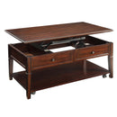 Malachi Rectangular Leg Table w/Lift Top (Faux Drawer) , Walnut Finish Acme