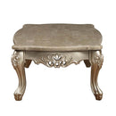Ranita Rectangular Coffee Table , Marble Top & Champagne Finish Acme