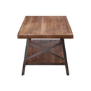 Ikram Rectangular Coffee Table , Weathered Oak & Sandy Black Finish Acme