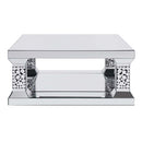 Kachina Rectangular Coffee Table , Mirrored & Faux Gems Acme