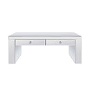 Noralie Rectangular Coffee Table , Mirrored & Faux Diamonds Acme