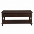 Farrel Rectangular Leg Table w/Lift Top & Bottom Shelf, Walnut Acme