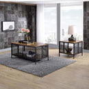 Winam Foldable, Rectangular Coffee Table , Antique Oak & Black Finish Acme