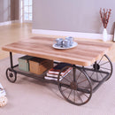 Francie Rectangular Table , Oak & Antique Gray Finish Acme